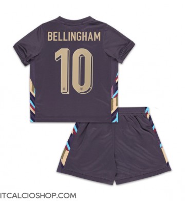 Inghilterra Jude Bellingham #10 Seconda Maglia Bambino Europei 2024 Manica Corta (+ Pantaloni corti)